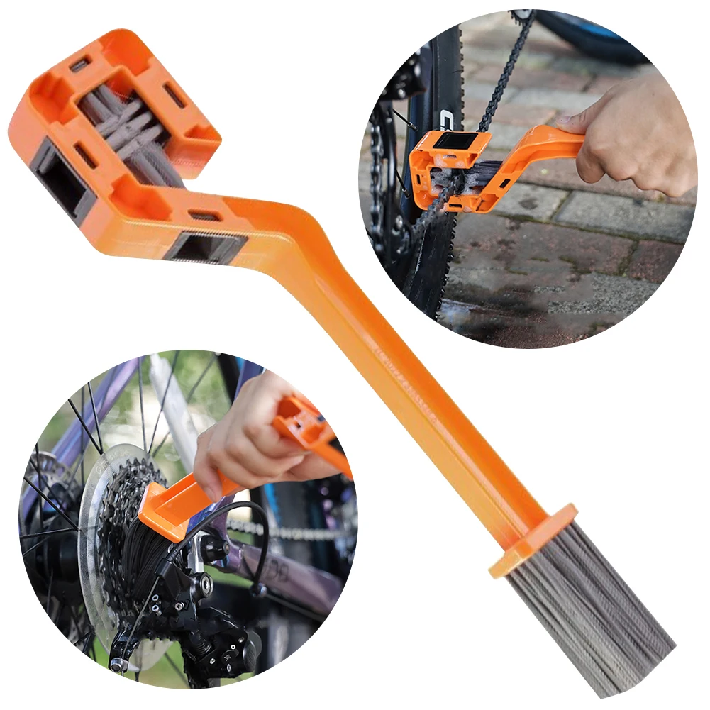 

Bicycle Chain Cleaner Double Head Bike Chain Washer Cleaner Multifunction Portable Chain Gear Cleaning Tool