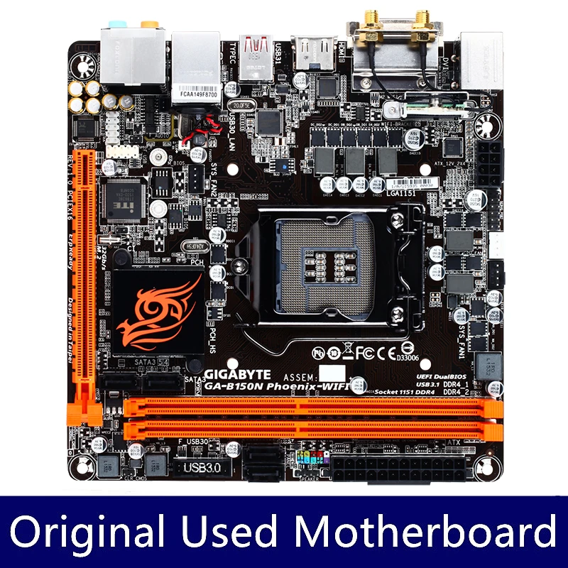 Gigabyte GA-B150N Phoenix-WIFI B150N Phoenix-WIFI B150N MINI ITX B150i Desktop Motherboard LGA 1151 DDR4 Mainboard