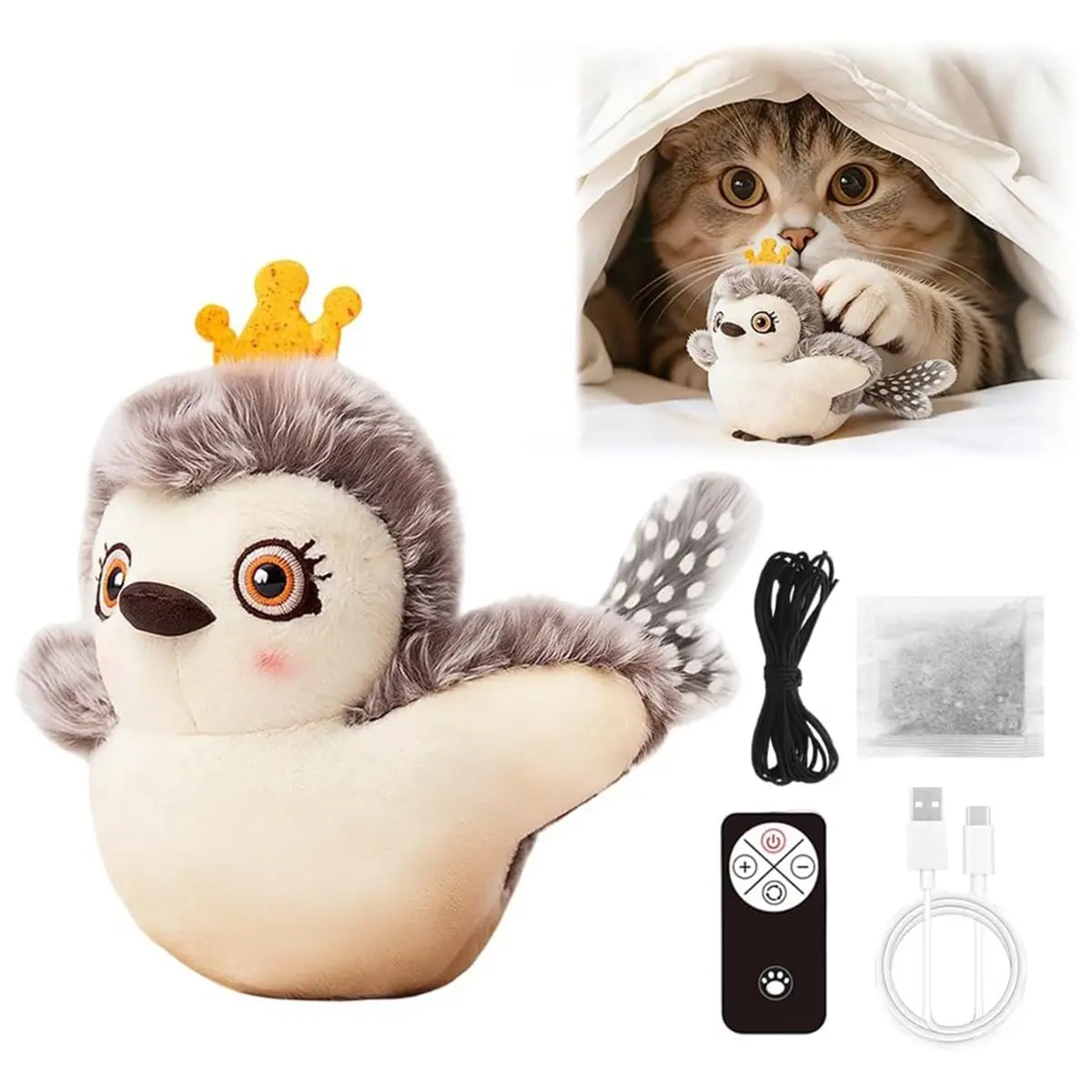 Big Discount Interactive Singing Bird Cat Toys, Flying Bird Cat Toys, Flapping Bird Toys, Simulated Singing Bird Toys