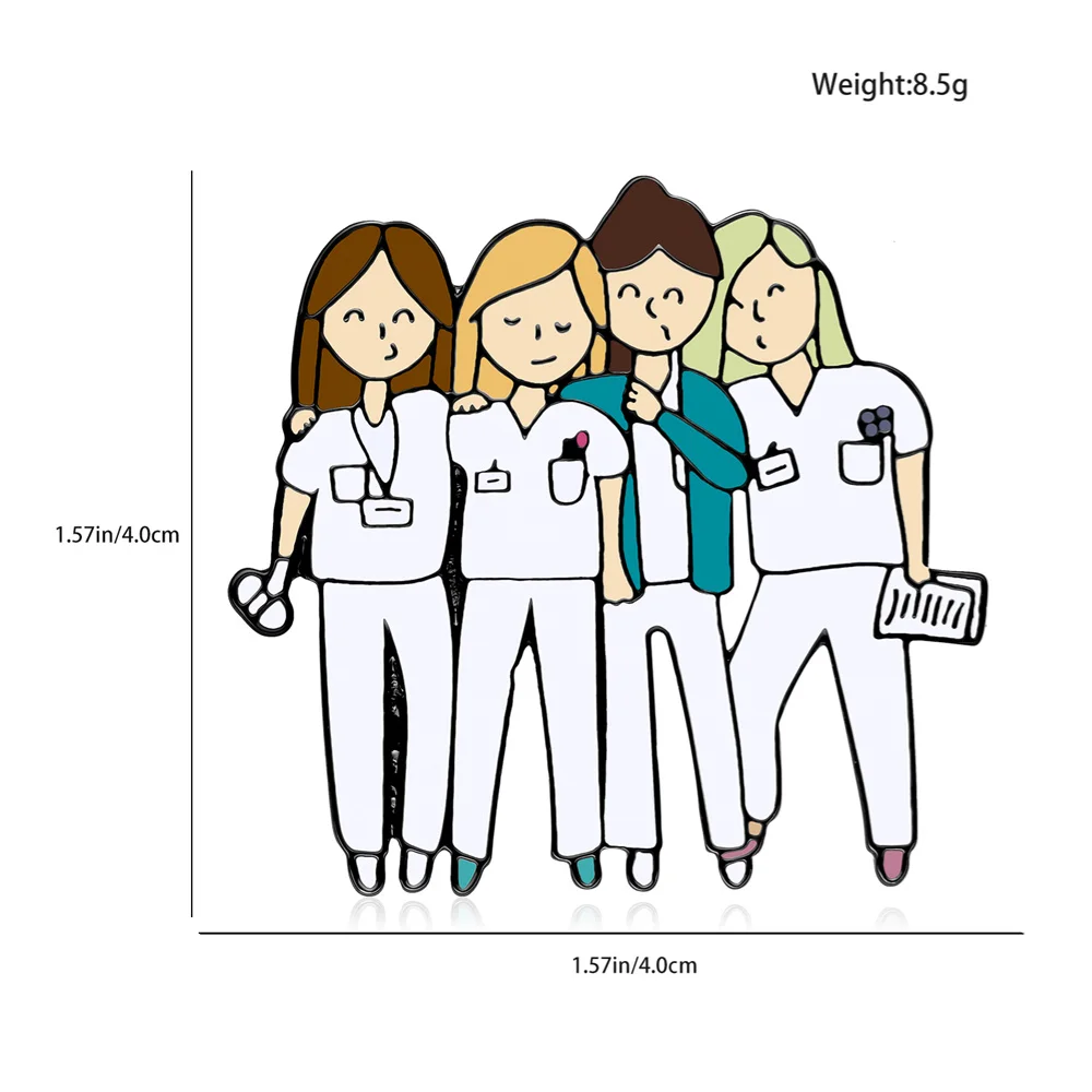 Medical Nurse Enamel Brooch Creative Department Pin Coat Lapel Badge for Medical Graduate Jewelry Accessories Gifts