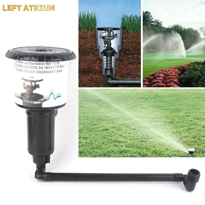 1/2"& 3/4" Thread Pop Up Sprinkler Football Field Golf Course Lawn Irrigation Sprinklers Garden Watering Cooling Pop-up Sprayers