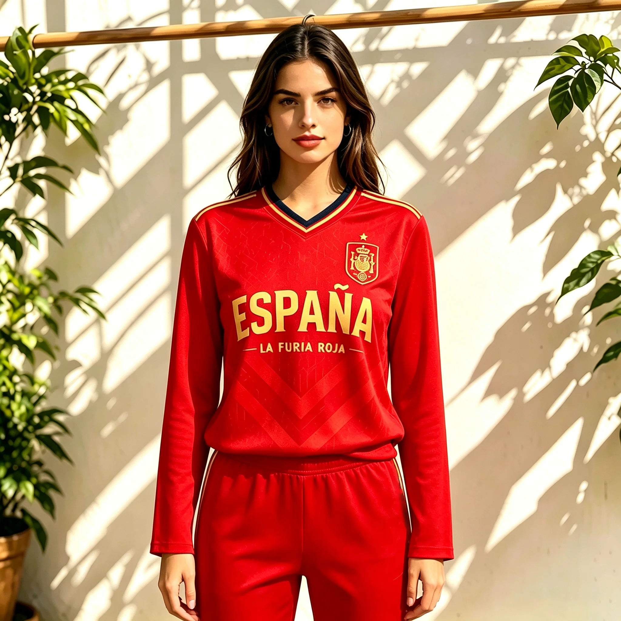 2026 New Unisex Spain Long Sleeve Soccer Jersey ESPAÑA LA FURIA ROJA No.10 Athletic Football T-shirt For Men Women