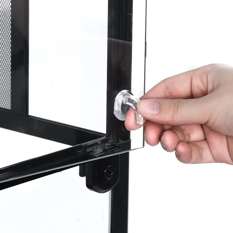 HOME.خزان الموئل البرمائي 10 جالون، تررم الزواحف الزجاجي ذو الرؤية الكاملة 12 بوصة × 12 بوصة × 18 بوصة، خزان الزواحف العمودي مع #6