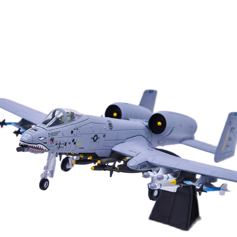 Woma Model pesawat serangan Merek 1:100 skala US A-10 Thunderbolt II ornamen koleksi Model pesawat terbang Ornaments