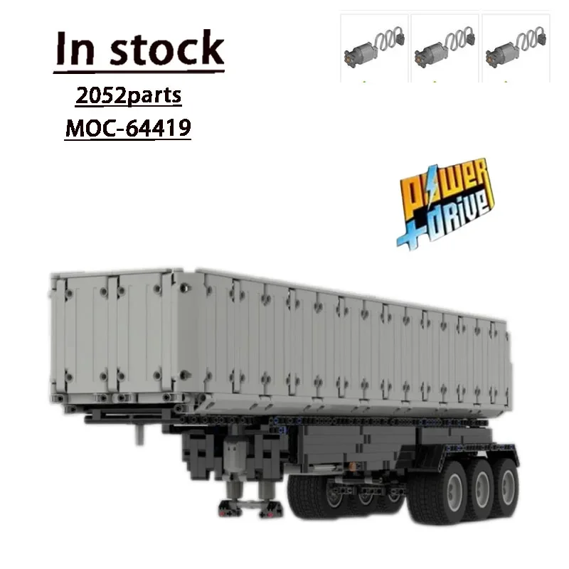 

MOC-64419 Electric Phantom Dump Trailer Building Block Model • 2052 Building Block Parts Kids Birthday Building Block Toy Gift