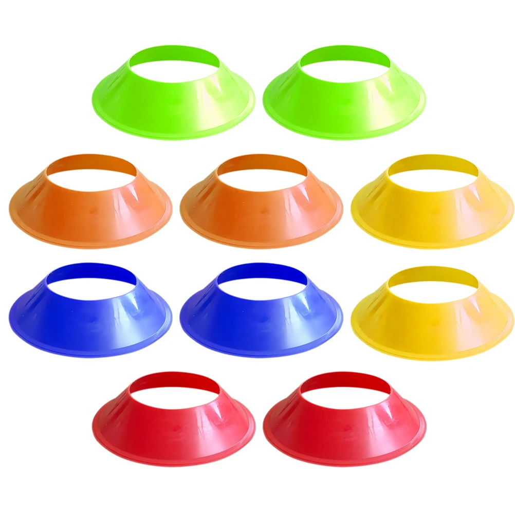 

10pcs Multicolor Soccer Training Cones PE Material Durable Agility Drills Football Disc Obstacles Sports Equipment