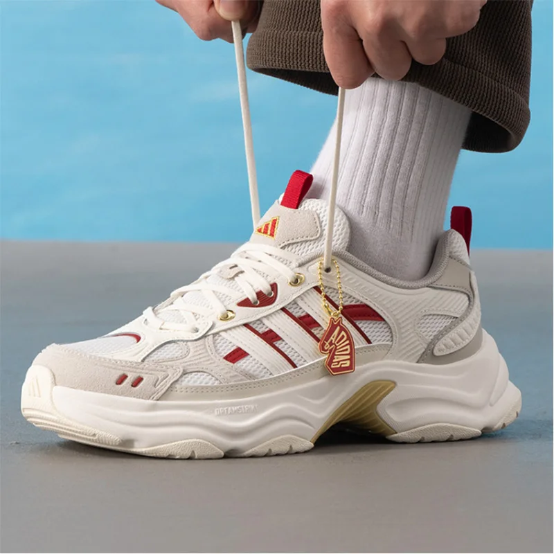 adidas Cream Red Mesh Chunky Dad Shoes Dreamstrike Cushion Platform Casual Sneakers Women Men KI1846