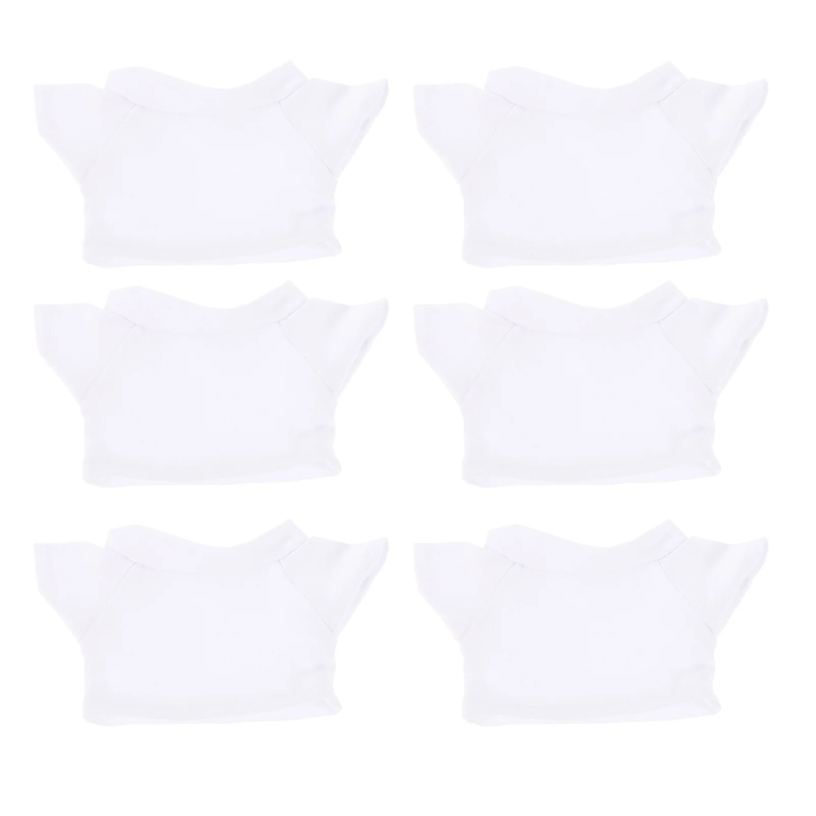 

6 Pcs Apparel Bear Costume Delicate Decor Shirt Clothes Decorative Filling Small Accessory Replaceable White Lovely