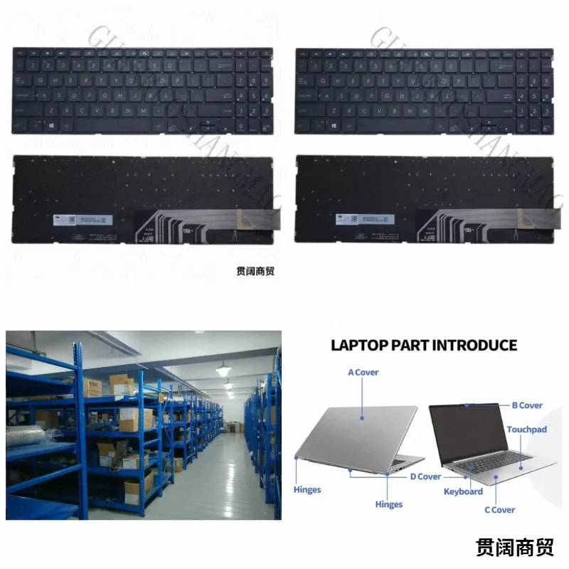 HJY...Suitable for ASUS VX60G VX60GT X571 X571G X571GT X571U X571F portable computer keyboard with backlight
