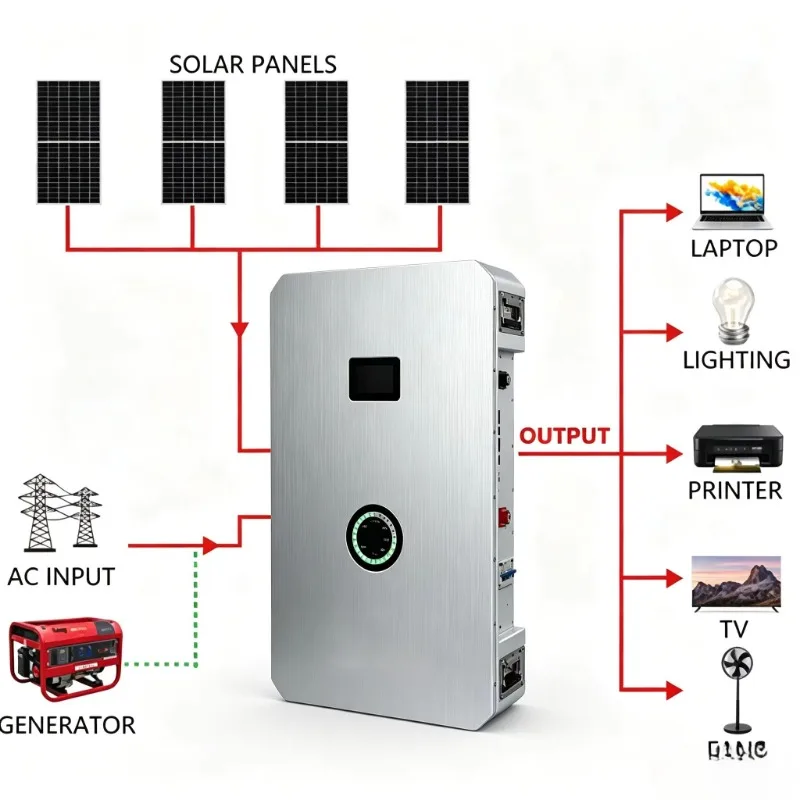 Home Battery Storage System LiFePO4 Solar Energy Storage Battery Pack for Household Backup Power