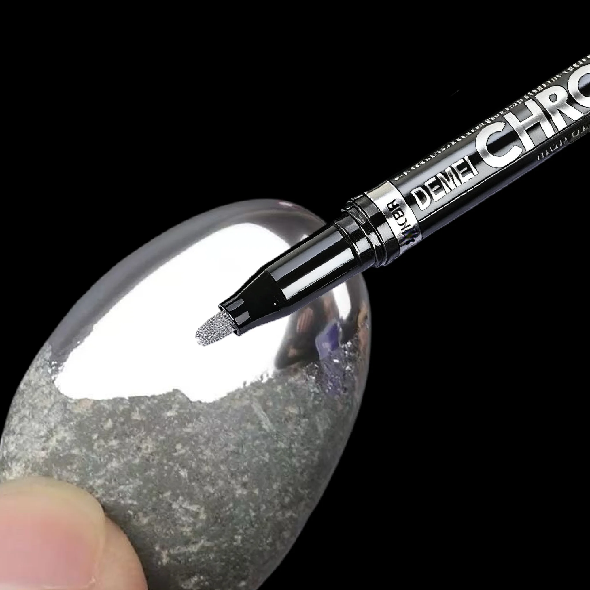 1/6Pcs Reflective Paint Pen Metal Plating Marker High Gloss Photoelectric Pen for DIY Craft Art Model Making
