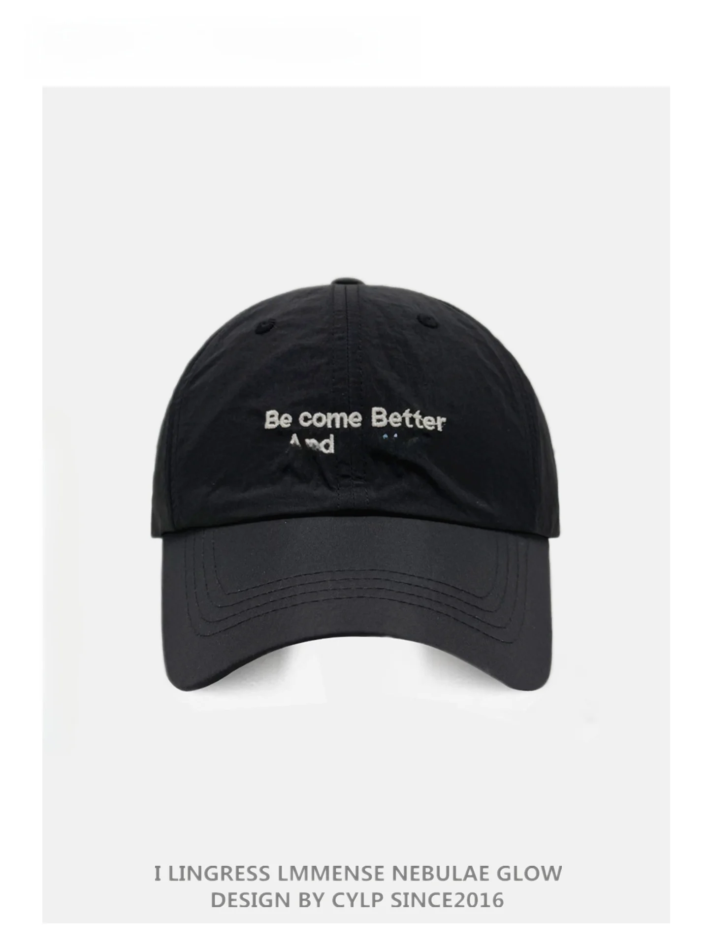 Korean Style Embroidered Letter Ball Cap Lightweight Breathable Unisex Spring Summer Bright Color Fast Drying Hat for Men And...