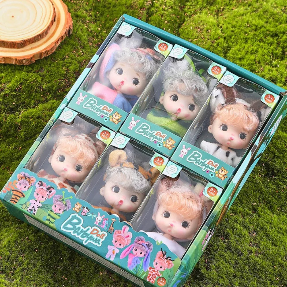 Cute Smile Baby Series Rebirth Doll Animal Pattern Clothes Cute Doll Princess Children's Toy 8 Inch Toy Figurine Birthday Gift
