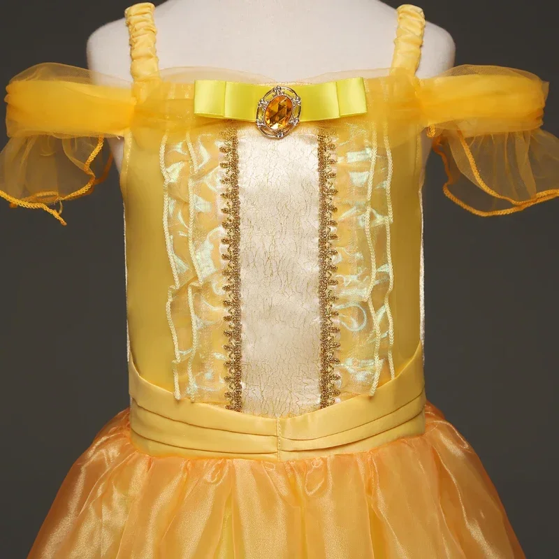 2024 Children Princess Costume Halloween Beauty and the Beast Cospaly Fancy Bella Dress Kids Prom Gowns Belle Costumes Girls