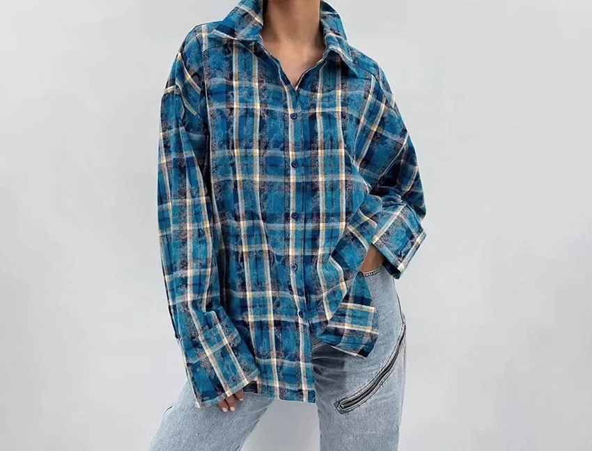 

2026 Summer Vintage Shirt Mid Length Long Sleeved Shirt Women's Clothing