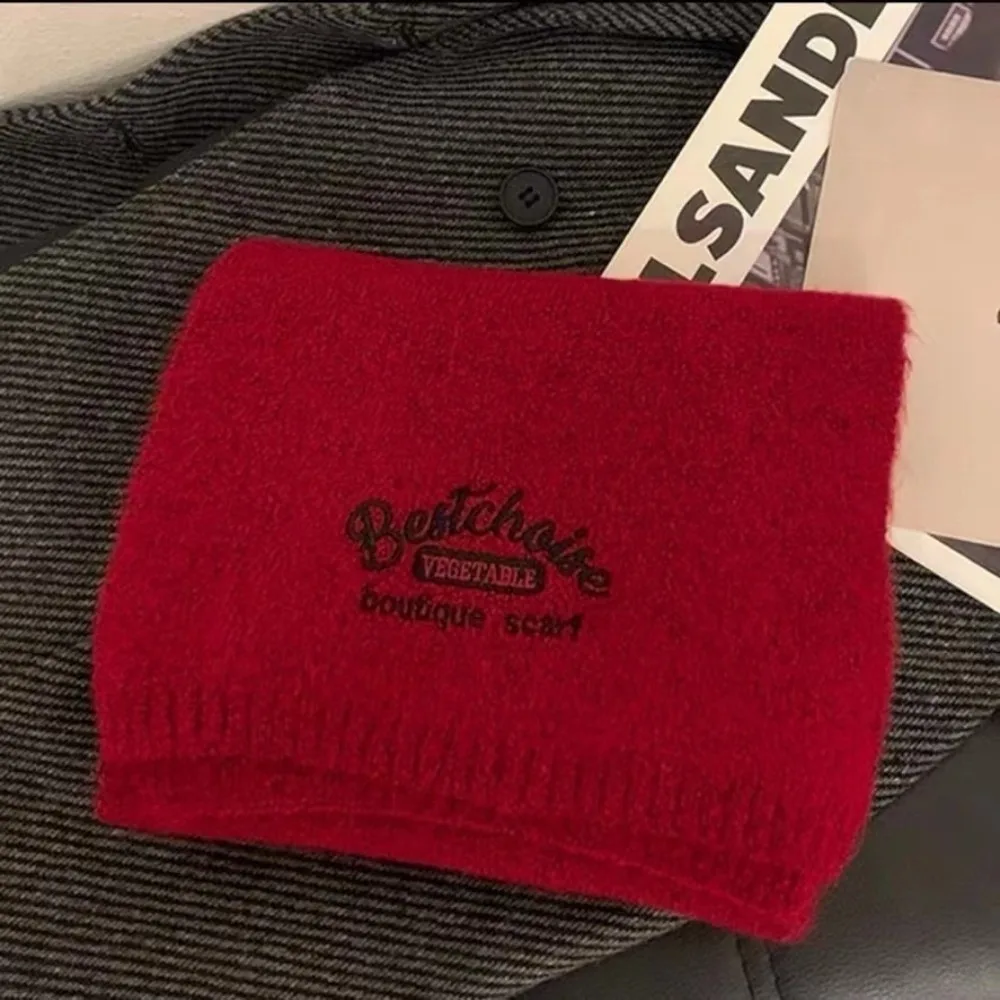 

New Windproof Neck Warmer Warm Coldproof Neckerchief Embroidered Solid Color Shawl Gift