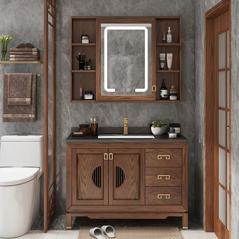 

Red Oak Bathroom Cabinet Bathroom Cabinet Hand Washbasin Cabinet Combination Toilet