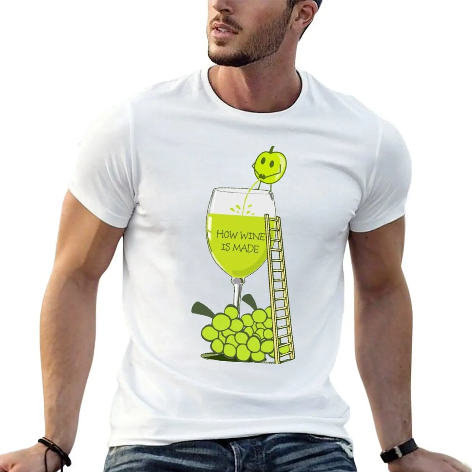 How Wine is Made Funny Illustration T-Shirt g man t shirts for men anime tshirt T-Shirt