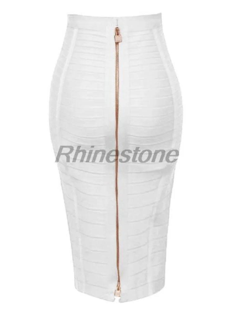 Hot Selling 16 Color Bandaged Short Skirt With Striped Zipper Double Opening Sexy High Waisted And Hip Wrapped