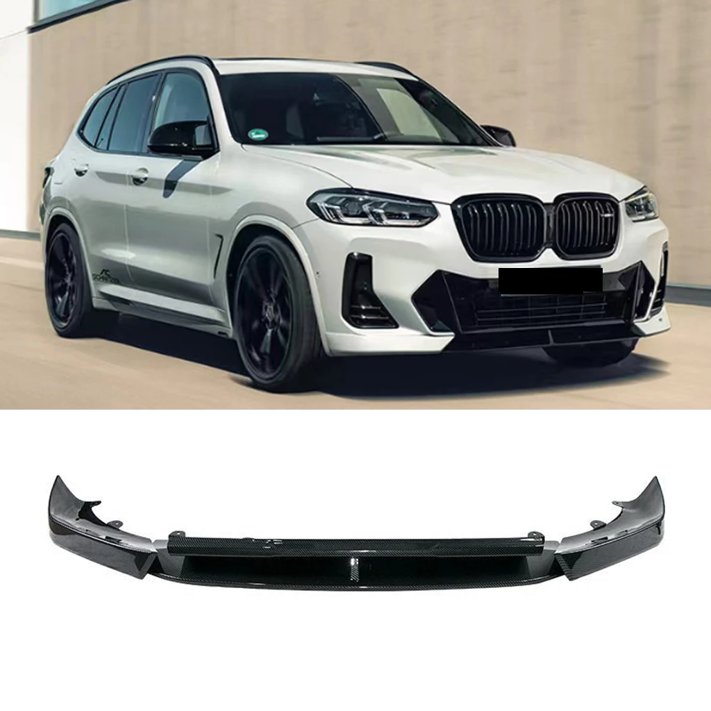 

Car Front Bumper Lip Spoiler Splitters Body Kit Aprons Cover Guard Trim For BMW X3 G01 X4 G02 IX3 G08 M Pack Facelift 2021-2023