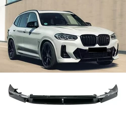 Car Front Bumper Lip Spoiler Splitters Body Kit Aprons Cover Guard Trim For BMW X3 G01 X4 G02 IX3 G08 M Pack Facelift 2021-2024
