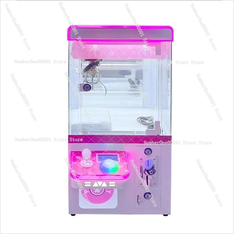 

Large commercial mini doll machine gifts snacks fully transparent coin clip doll machine Internet celebrity doll machine