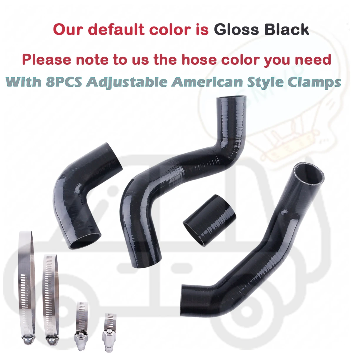 Intercooler Hoses For Land Rover Freelander MK1 TD4 2.0 2000-2006 2001 2002 2003 04 Car Auto Tools Silicone Tubes Pipes Kit 4PCS