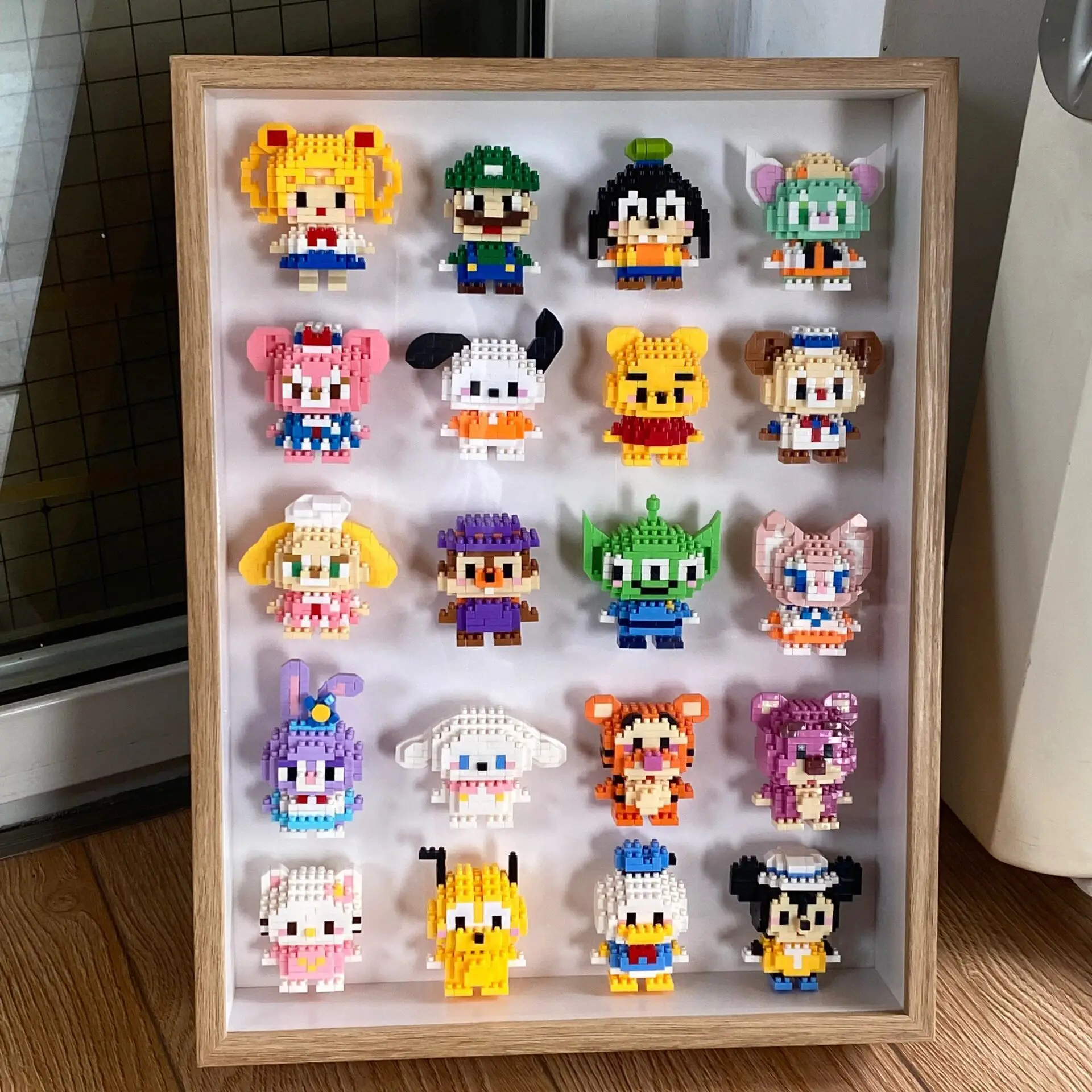 

Строительные блоки из мультфильмов Диснея, стежка LinaBell, Hello Kitty StellaLou, фигурки принцессы, кирпичи, детские сборные игрушки, модель, подарок