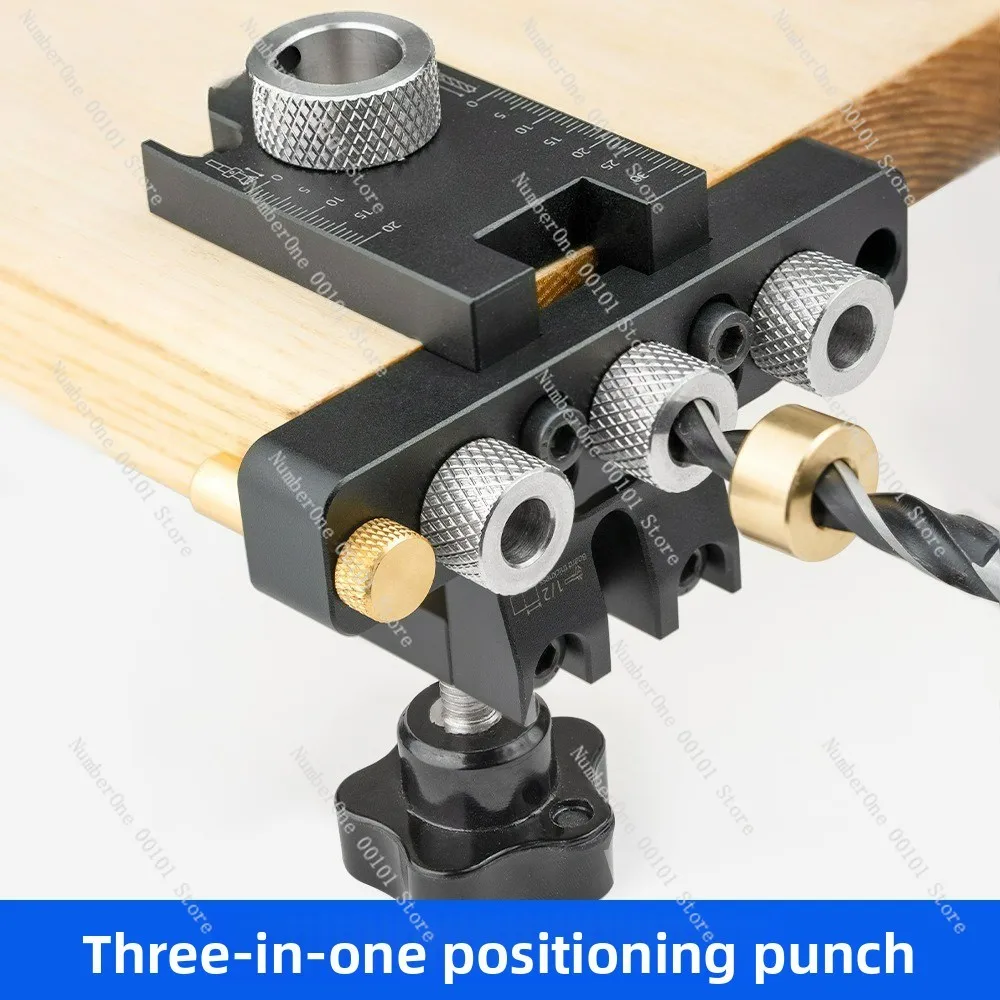 

Woodworking 3-in-1 Positioning Punch Embedded Parts Log Tenon Positioning Punching Woodworking Tools Mini