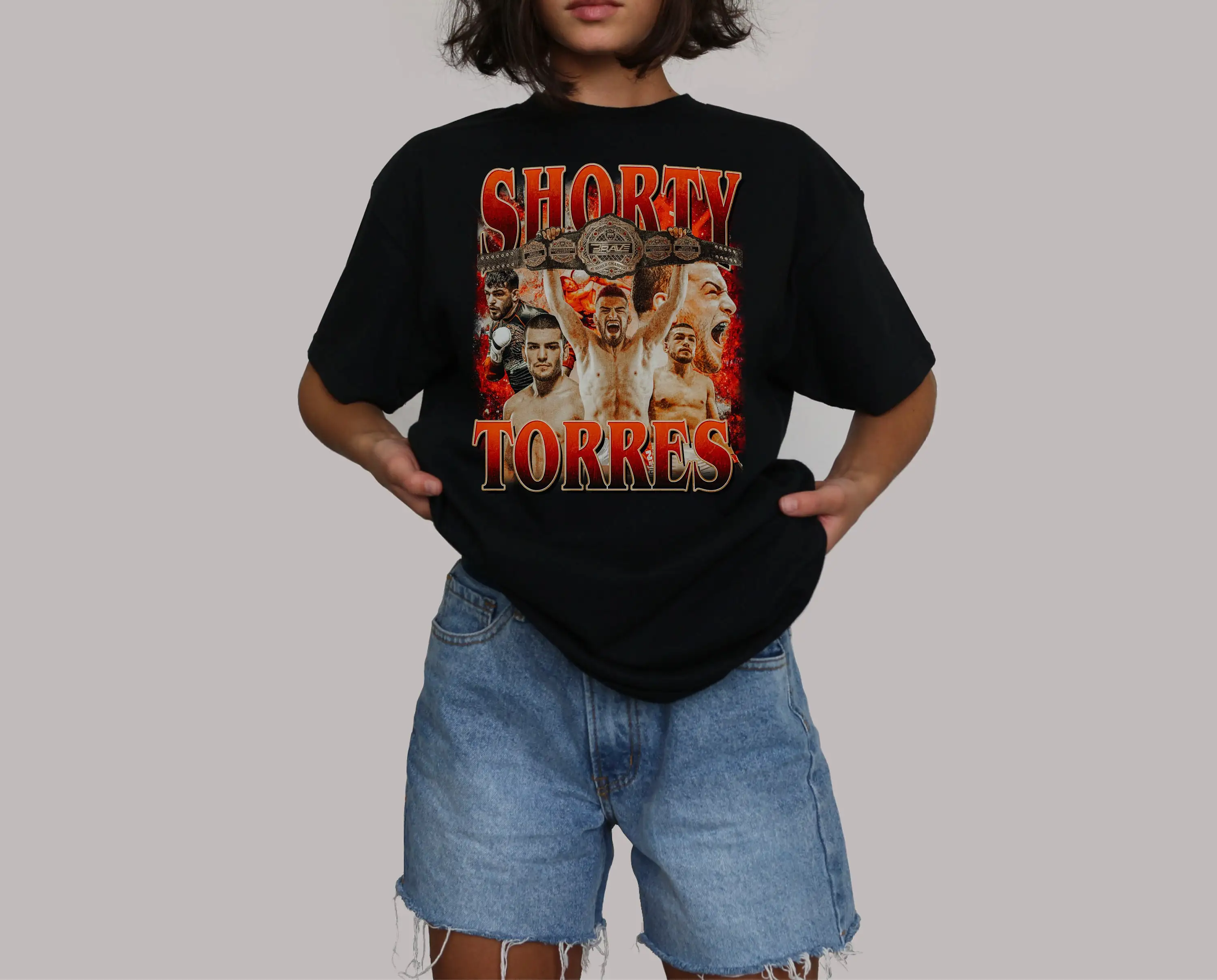 Shorty Torres Vintage Bootleg T Shirt Jose Retro 90S Professional Boxer Fan