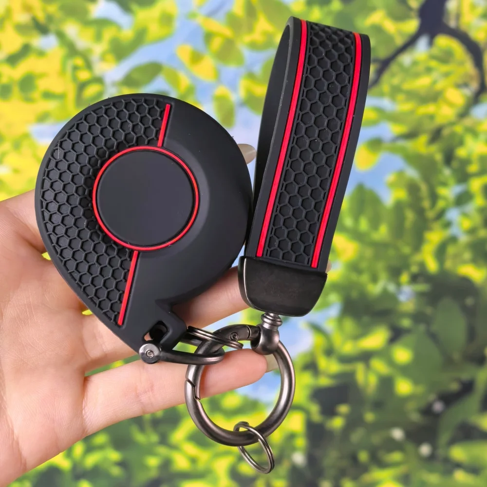 Stylish Hex Grain Remote Key Protector With Keychain For Great Wall POER Truck GWM P Series Pickup Cannon Alpha Car Key Case