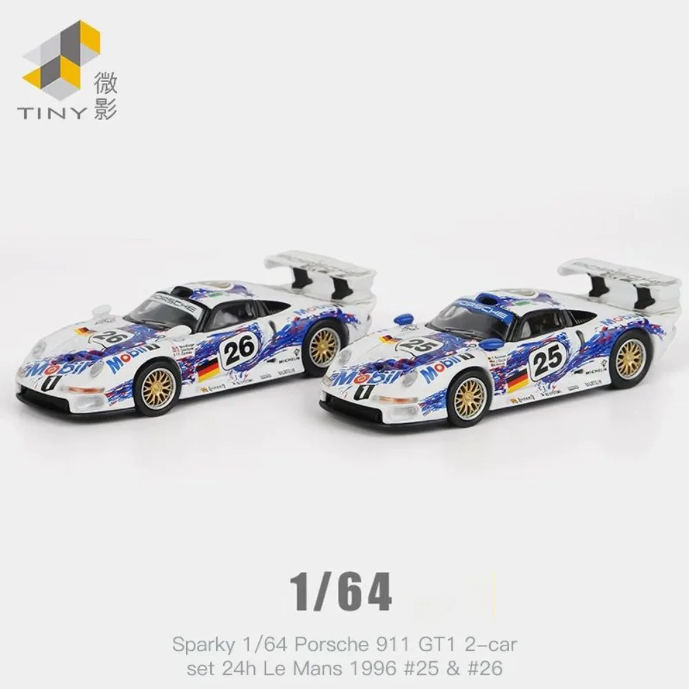 Tiny Sparky Porsche 911 962 964 917 Gulf LeMans Lamborghini Alloy Diecast Model Car Toy Collection series Guft