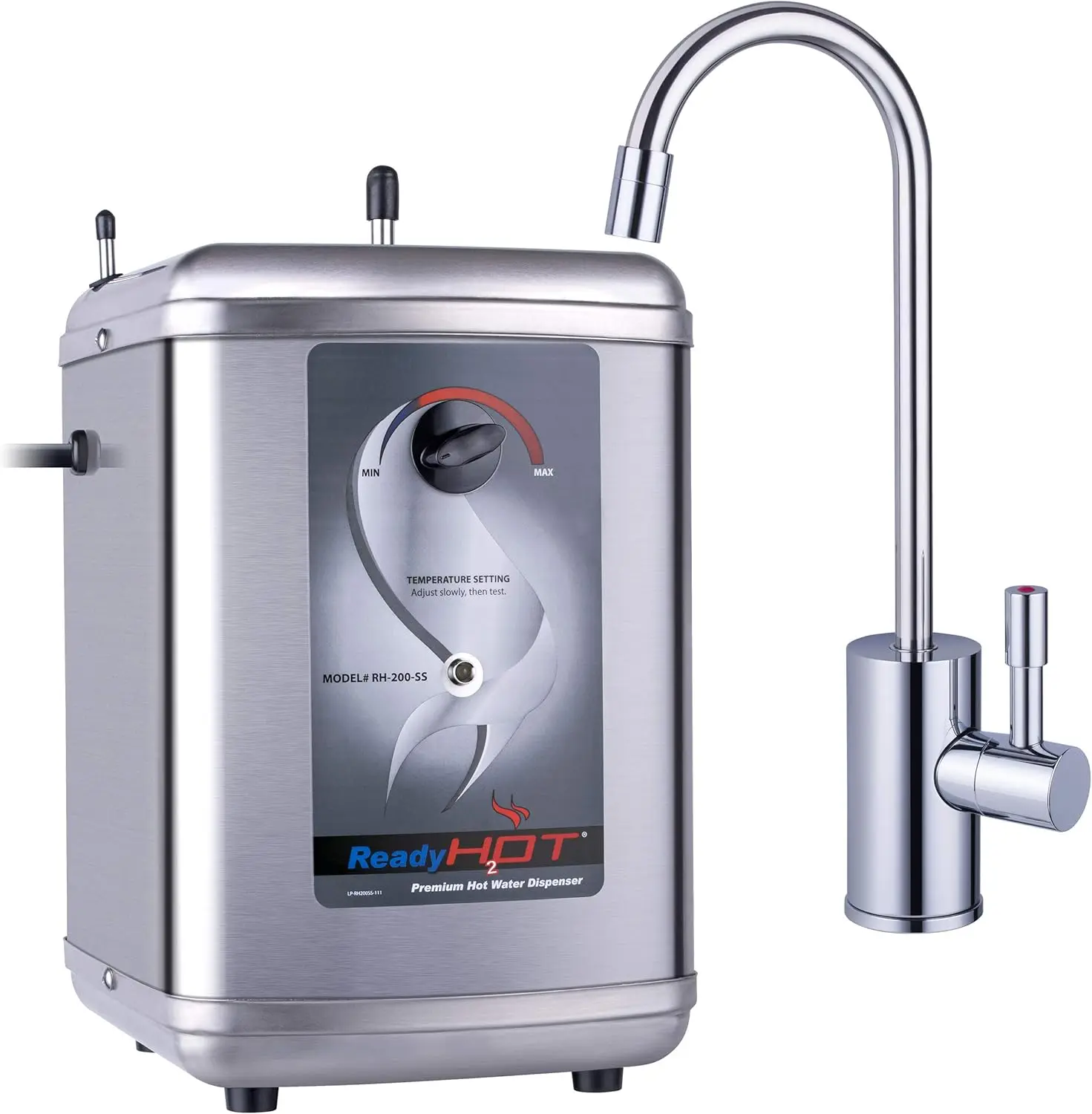 

Hot Water Dispenser System, 2.5 Quarts Manual Dial Single Lever Hot Water Faucet, Polished