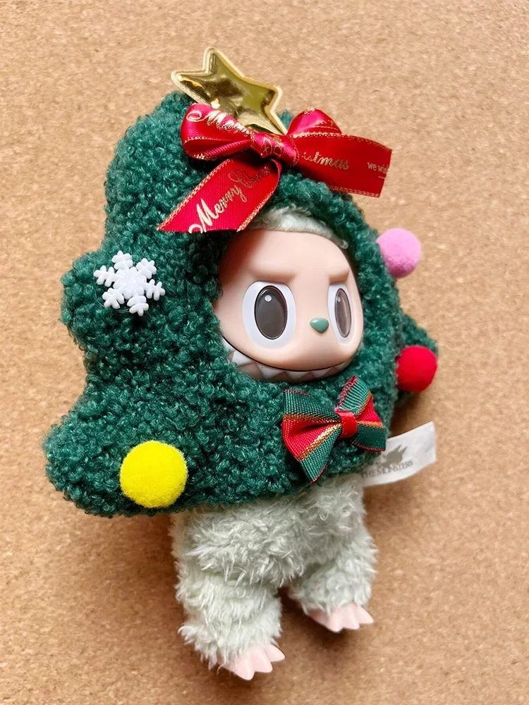 Doll Clothes Outfit Accessories For Korea Kpop EXO 17cm Labubu V2 Plush Idol Doll's Clothing Christmas Head Covering Girl Gifts