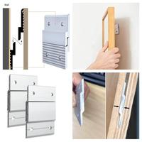 1 Pairs French Cleat Picture Hanger Heavy Duty Aluminum Z-Clamps Interlocking Wall Mounting Bracket Picture Hanging For Mirrors