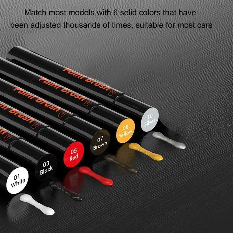 Car Scratch Repair Fill Paint Pen 6-Color DIY Automotive Touch-up Paint Pen and Polishing Pen Car Paint Repair Pen Cleaner