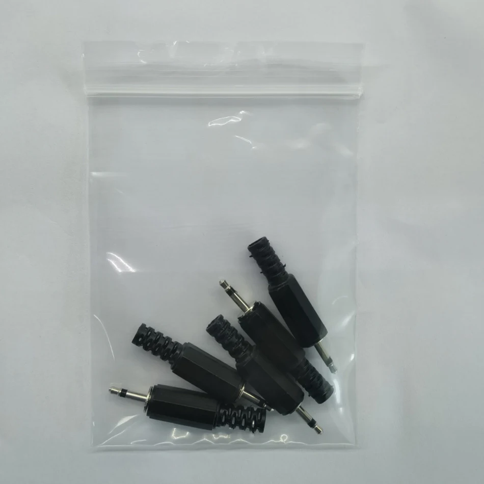 2.5mm 3.5mm Male Plug Mono Headphone Adapter Single Channel DIY 3.5 mm Audio Plug Jack Solder Extension Cable Wire Connector