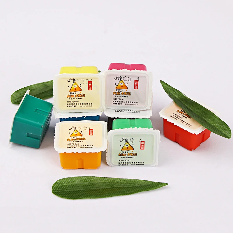 18 Colors Gouache Paint Set 30ml Portable Case With Palette Gouache Paint Watercolor Pigment Non Toxic Paints School Stationery