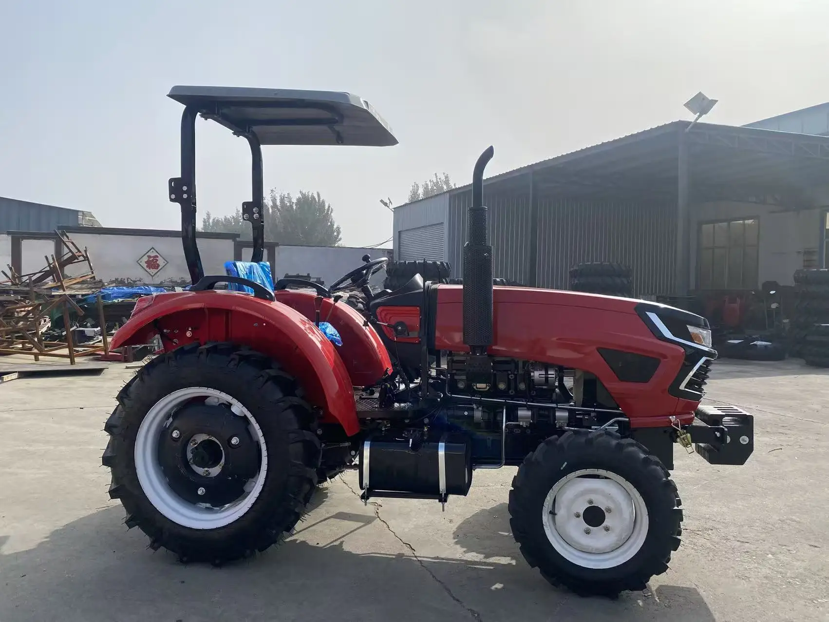 100HP Farm Tractor Agricultural Machinery Lawn Mower Backhoe Loader Plow Harrow  with Air-conditioned Cab