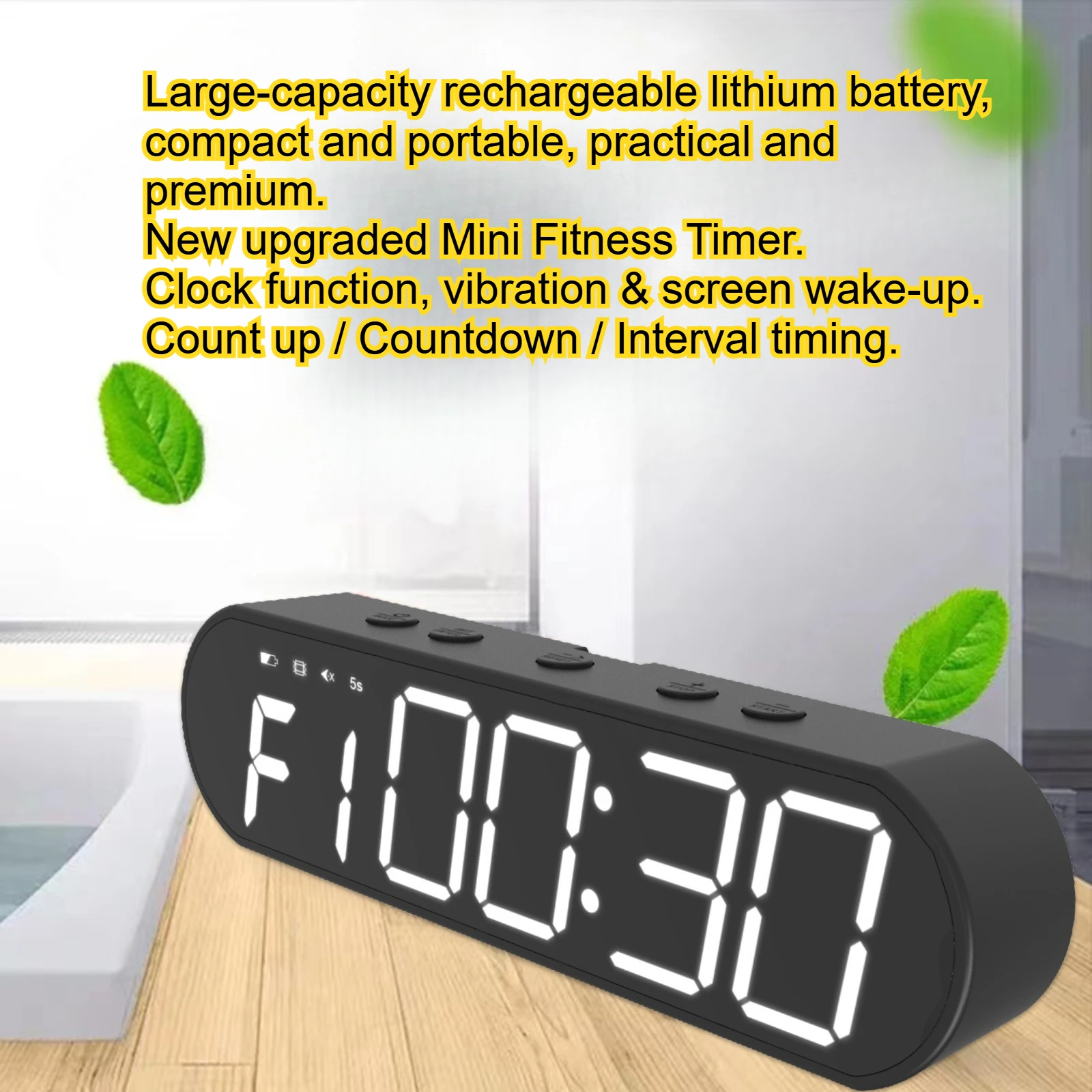 

Multifunctional Fitness Timer, Home Sports Stopwatch, Yoga Meditation Countdown Timer, Desktop Decor for Bedroom & Home