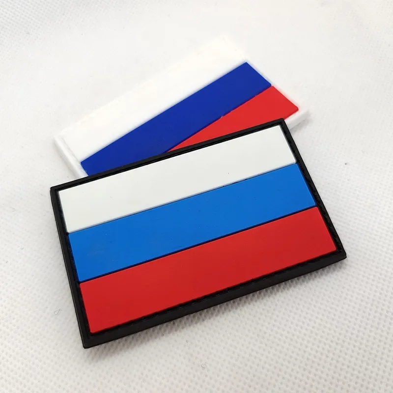 Lencana karet 3D bendera Rusia PVC Koyo Sequin Venesia bendera Jepang tempel pisau stiker Jerman applique untuk pakaian