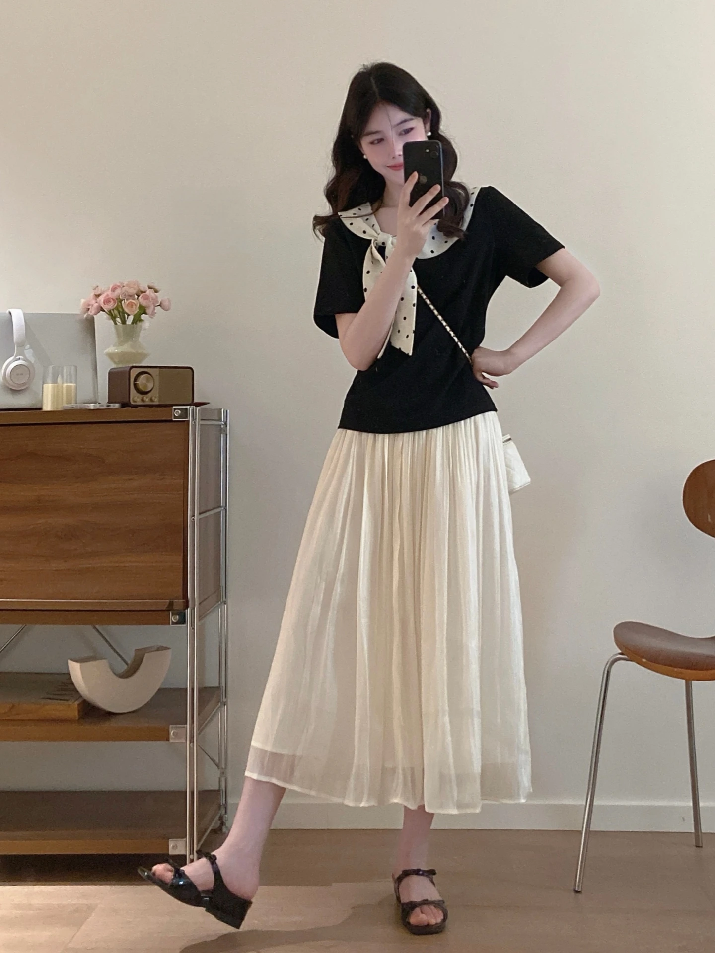 

Summer Elegant Knot T-Shirt And Skirt Set Women's plus Size Beautiful Two-Piece Suit Casual Comfortable Fashionable