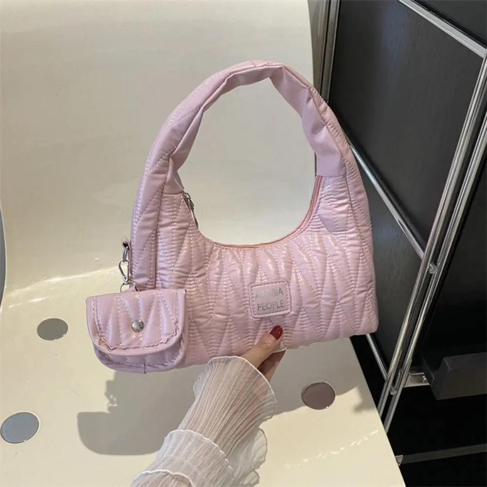 Fashion Shoulder Shopping Bag Tote Bags Lady Solid Color Pleated Designer Handbag Handheld