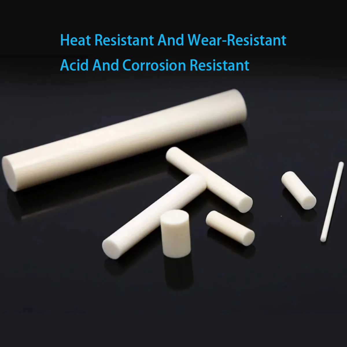 99 Alumina Mirror Ceramic Rod, Insulated, Wear-resistant and High-temperature Resistant Rod, Length 100mm 360mm