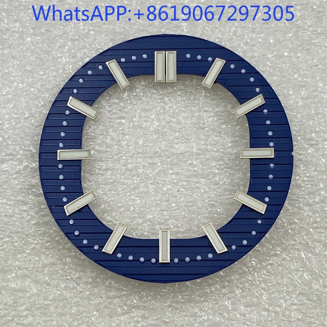 스켈레톤 중공 라인 그레인 시계 다이얼 적합한 NH38 무브먼트 모드 액세서리 다채로운 가로 줄무늬 질감 다이얼