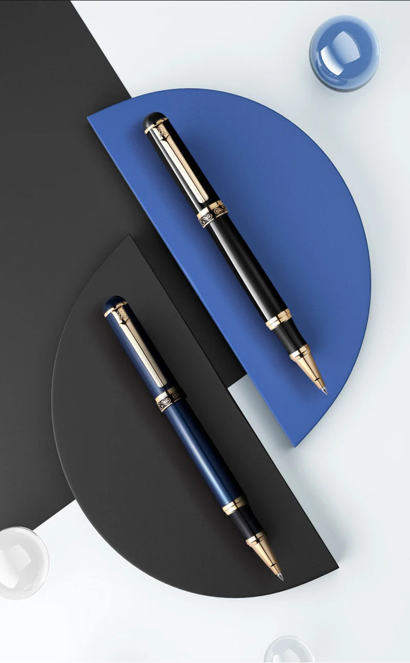 Montagut Nostalgic 2002 Blue Color Golden Trim Iridium Roller Ball Pen Writing Gift Pen Business With Gift Box
