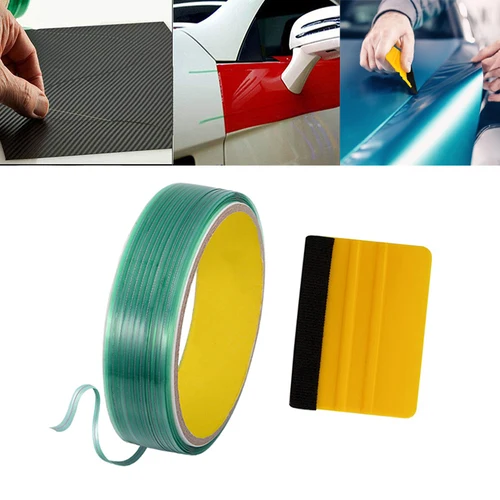Cinta de corte de película de envoltura de vinilo de 5/10/50M, pegatinas para coche, línea de diseño de cinta sin cuchillo, herramientas de película para automóvil, accesorios de estilo de coche
