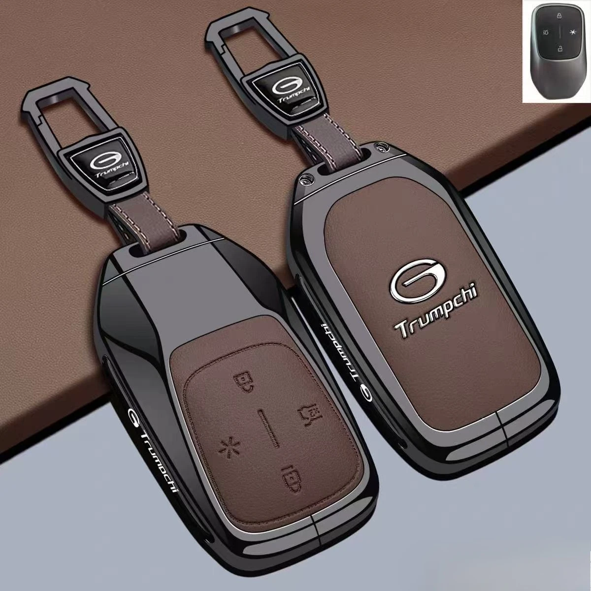 Zinc Alloy Car Key Case Cover Shell Protector Fob Holder for GAC Trumpchi Xiangwang M8 PHEV 2026，keychain Accessories
