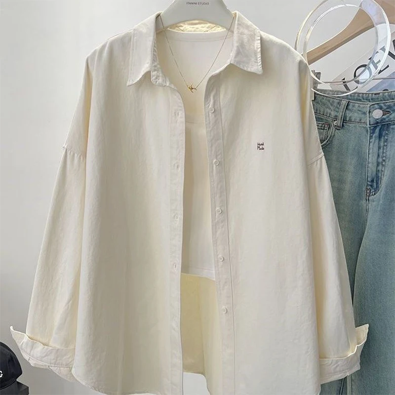 

Spring Autumn New 2024 Woman Fashion Solid Color Casual Korean OL Simplicity Female Trend Slim Long Sleeved Shirt Jacket Top Ins