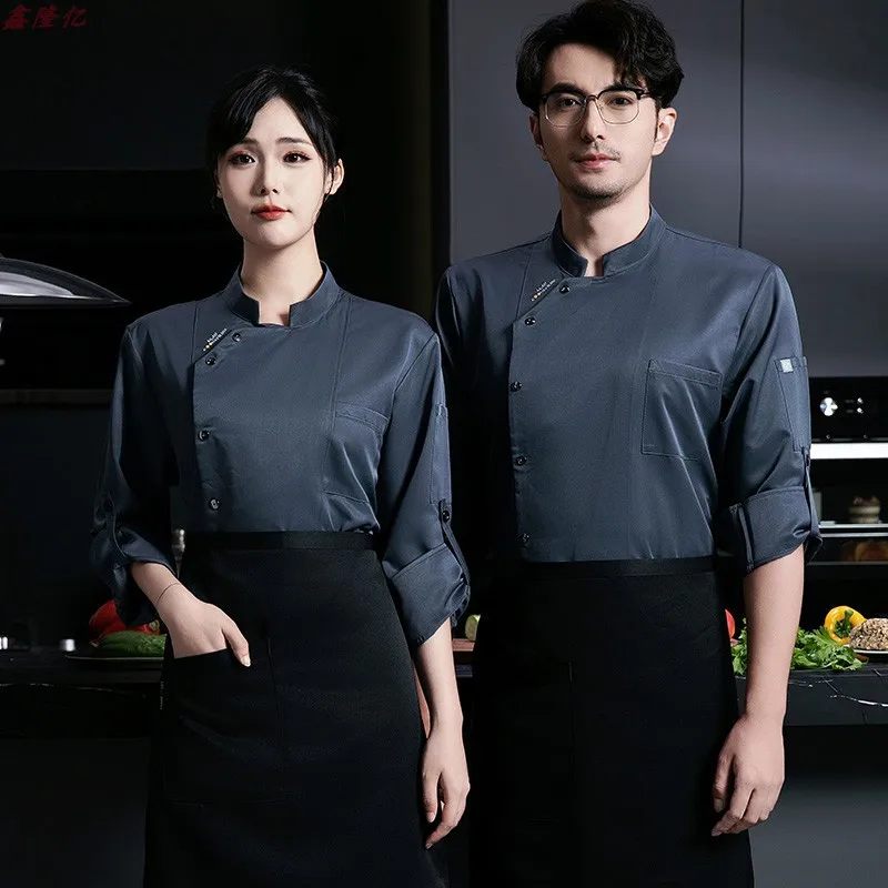 Hotel Restaurant Chef Jacket Long Sleeve Cake Shop Baker Western Restaurant Steakhouse Waiter Autumn Kitchen Coat